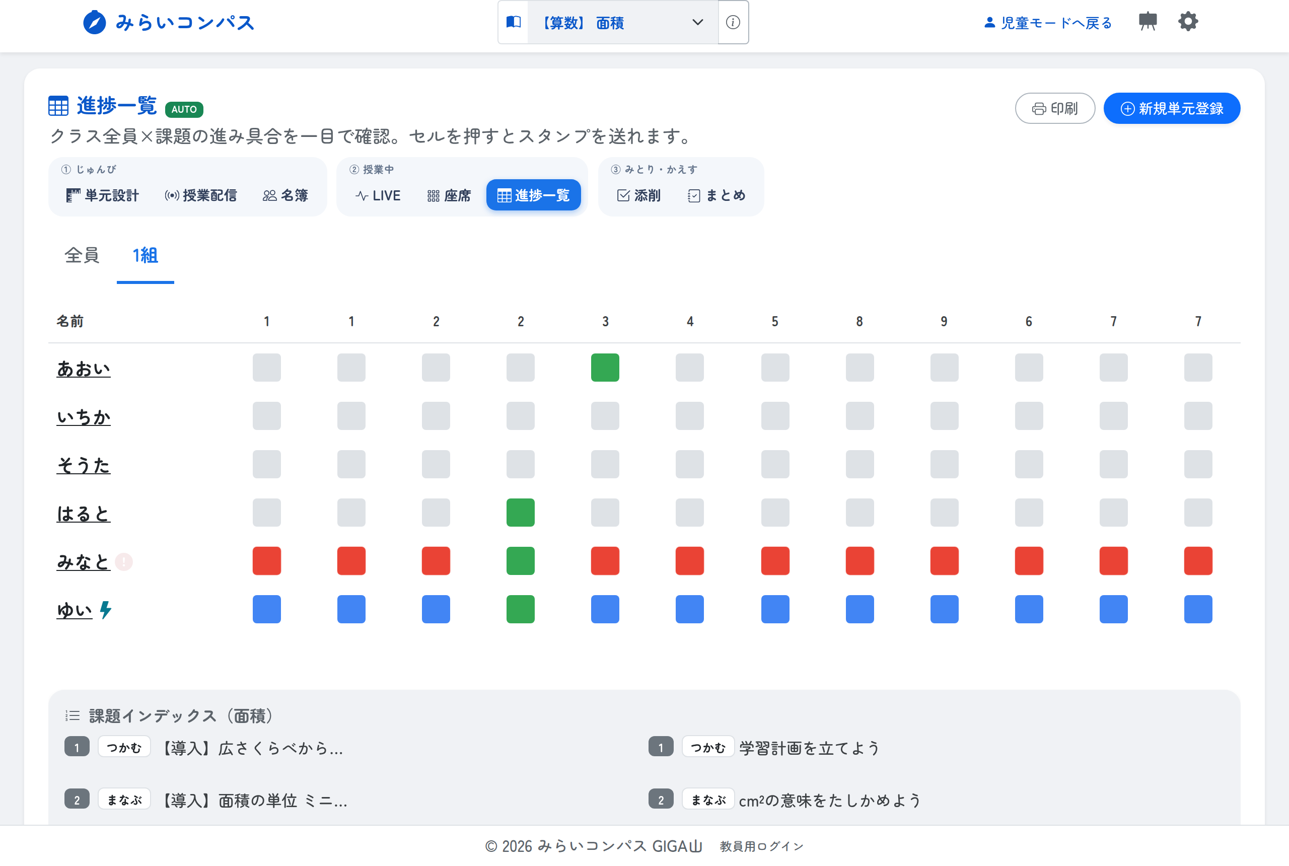 進捗一覧